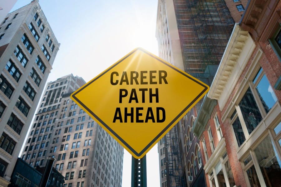 Career Path Ahead street sign